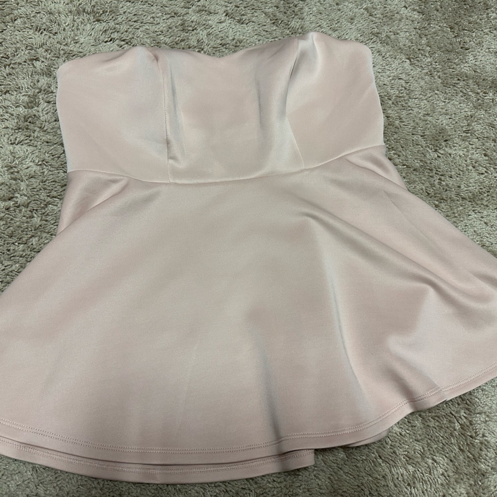 Light pink strapless top